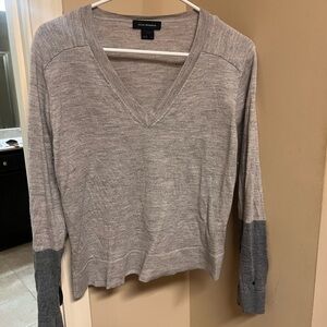 Club Monaco Light Gray Cashmere Top